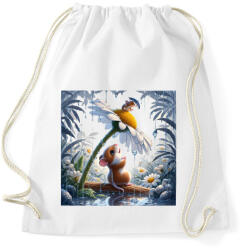 printfashion Cuki kis egér esőben - Sportzsák, Tornazsák - Fehér (15997053)