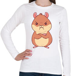 printfashion Mérges hörcsög - Női hosszú ujjú póló - Fehér (6252121)