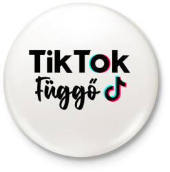 printfashion Tik Tok Függő - Kitűző, hűtőmágnes - Fehér (4187676)
