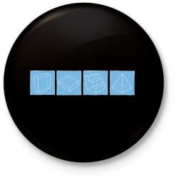 printfashion Walls, Floors, Stairs, Roofs - Kitűző, hűtőmágnes - Fekete (3094803)