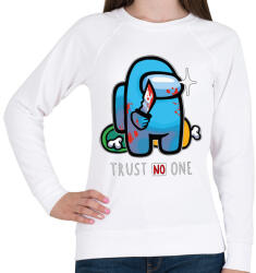printfashion Among us trust no one - Női pulóver - Fehér (4128855)