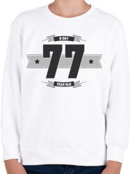 printfashion b-day-77-dark-lightgrey - Gyerek pulóver - Fehér (516277)