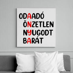 printfashion Anya - betűs - Vászonkép - Fehér (15969125)