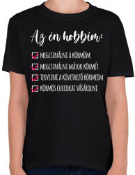 printfashion Műköröm - Gyerek póló - Fekete (5701821)