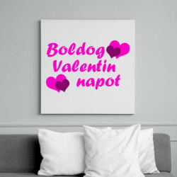 printfashion Boldog Valentin Napot 02 - Vászonkép - Fehér (11682032)