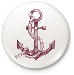 printfashion Anchor - Kitűző, hűtőmágnes - Fehér (3079284)