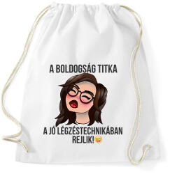 printfashion a boldogság titka - Sportzsák, Tornazsák - Fehér (2081234)