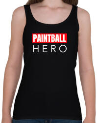 printfashion PAINTBALL HERO - Női atléta - Fekete (10987447)