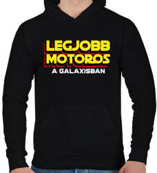 printfashion LEGJOBB MOTOROS A GALAXISBAN - Férfi kapucnis pulóver - Fekete (11567975)