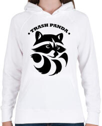 printfashion Trash panda - Női kapucnis pulóver - Fehér (11639007)