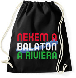 printfashion NEKEM A BALATON A RIVIÉRA - Sportzsák, Tornazsák - Fekete (10918041)