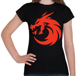 printfashion sárkány - Női póló - Fekete (13925725)