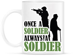 printfashion Once a soldier - Bögre - Fehér (7701442)