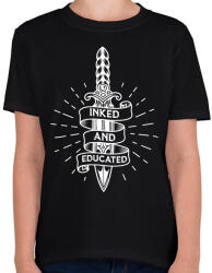 printfashion Tetovált és művelt - Gyerek póló - Fekete (12602144)