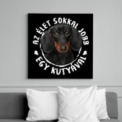 printfashion Tacskó - Vászonkép - Fekete (6659687)