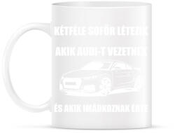 printfashion Kétféle sofőr létezik, akik audit vezetnek és akik imádkoznak érte - Bögre - Fehér (13341244)