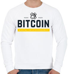 printfashion Bitcoin forever - Férfi pulóver - Fehér (2810663)