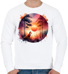 printfashion Cuki erdei róka - Férfi pulóver - Fehér (15370227)