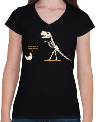 printfashion Egykor még én is kemény voltam! - Női V-nyakú póló - Fekete (5051959)