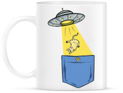 printfashion Ufós zsebminta - Bögre - Fehér (13104230)