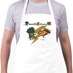 printfashion Brokkoli vs. Pizza - Kötény - Fehér (15570285)