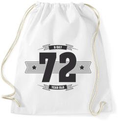 printfashion b-day-72-dark-lightgrey - Sportzsák, Tornazsák - Fehér (515588)