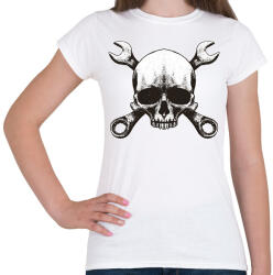 printfashion Szerelő koponya - Női póló - Fehér (11910886)