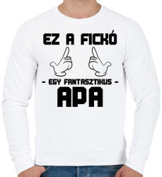printfashion Ez a fickó egy fantasztikus apa - Férfi pulóver - Fehér (7637948)