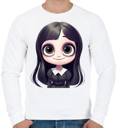 printfashion Wednesday Addams - Férfi pulóver - Fehér (13372575)