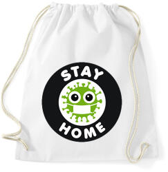 printfashion Maradj otthon! - Sportzsák, Tornazsák - Fehér (2398372)