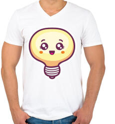 printfashion cukisagok-002 - Férfi V-nyakú póló - Fehér (5335333)
