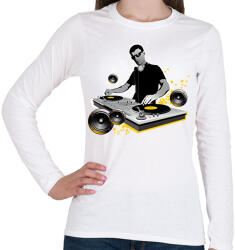 printfashion Dj - Női hosszú ujjú póló - Fehér (1285647)