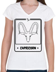 printfashion bak - Női V-nyakú póló - Fehér (13625887)