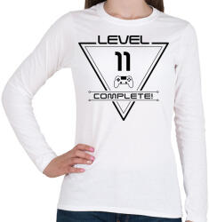 printfashion level-complete-11-black - Női hosszú ujjú póló - Fehér (1075949)