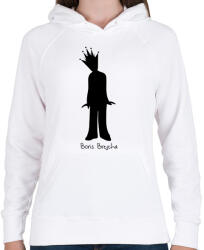 printfashion Boris Brejcha - Női kapucnis pulóver - Fehér (1801143)