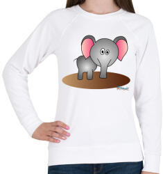 printfashion Elefánt - Női pulóver - Fehér (454070)