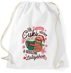 printfashion Lajhár Túl cuki voltam a rosszak listájához - Sportzsák, Tornazsák - Fehér (14873995)