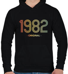 printfashion 1982 - Férfi kapucnis pulóver - Fekete (11985951)