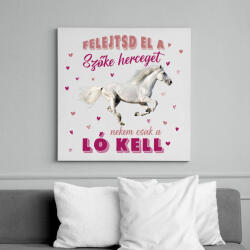 printfashion Nekem csak a ló kell - Vászonkép - Fehér (12703919)