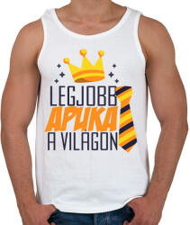 printfashion Legjobb apuka a világon! - Férfi atléta - Fehér (2597251)