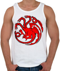 printfashion Targaryen címer - Férfi atléta - Fehér (435381)
