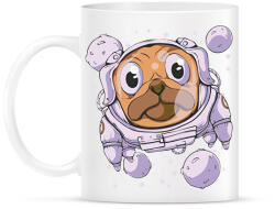 printfashion Űrhajós mopsz - Bögre - Fehér (12039034)