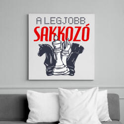 printfashion A legjobb sakkjátékos - Vászonkép - Fehér (7322157)