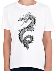 printfashion sárkány - Gyerek póló - Fehér (7470787)