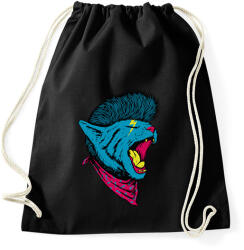 printfashion Punk macska - Sportzsák, Tornazsák - Fekete (7803256)