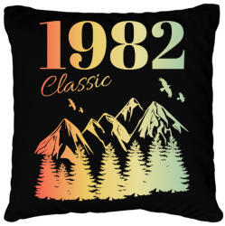 printfashion 1982 - Párnahuzat, Díszpárnahuzat - Fekete (12721069)