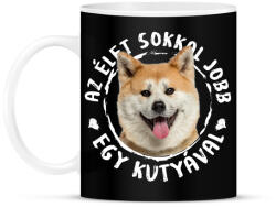 printfashion Akita Inu - Bögre - Fekete (5440317)