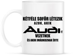 printfashion Kétféle Audi Sofőr - Bögre - Fehér (1661877)