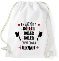 printfashion Én vágom a disznót - Sportzsák, Tornazsák - Fehér (11628854)
