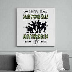 printfashion Kedvenc katonám - Anya - Vászonkép - Fehér (7703672)